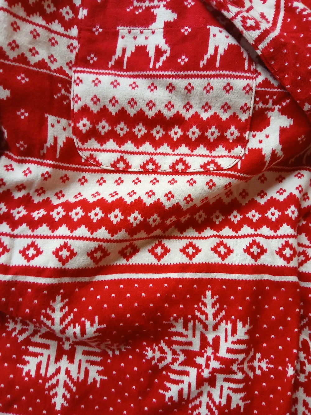 Old Navy Red and White Flannel Pajama Top Size Small NWT